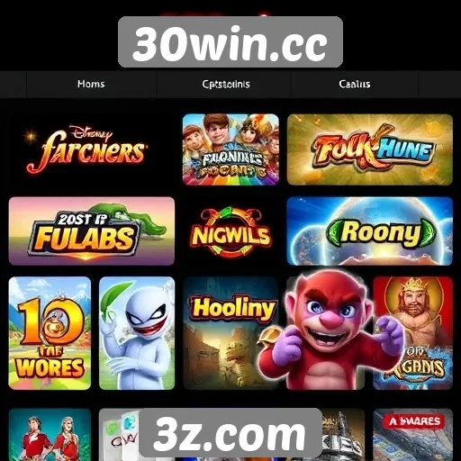 A variedade de jogos oferecidos no 30win.cc